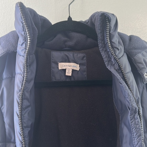 Calvin Klein Youth, Navy Blue,Zip-Up Hooded Puffer Coat Jacket SizeSmall/Petite - Picture 6 of 7